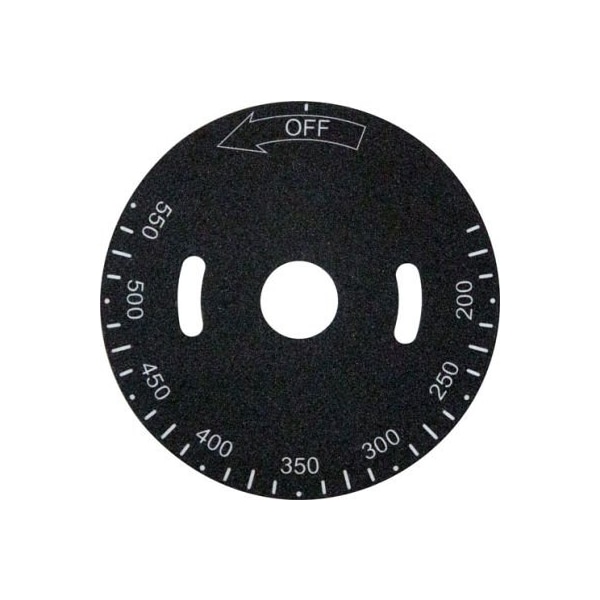 Allpoints 2281298 Plate, Temp Dial, 200-550F